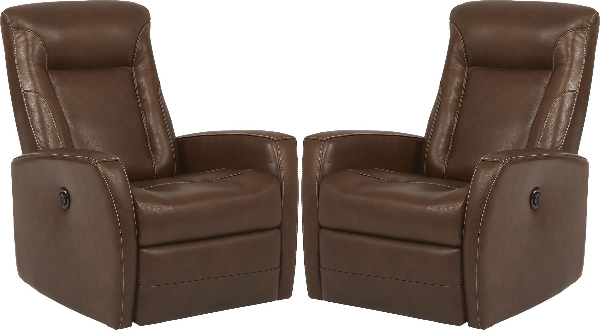 Ruperto Brown Leather Power Recliner Set of 2 Rooms To Go