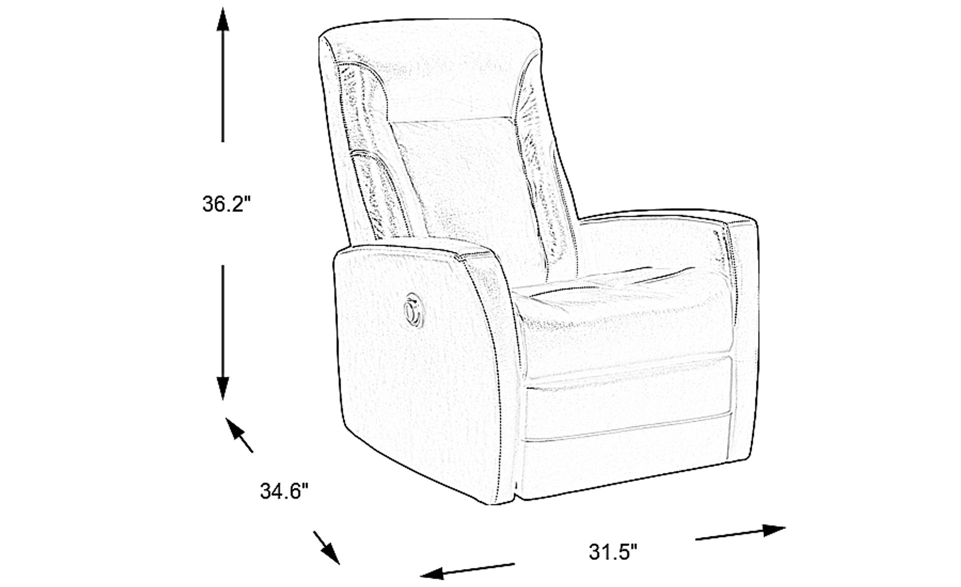 Dimension Image. Please refer to the Dimension Tab on this page for dimension details.