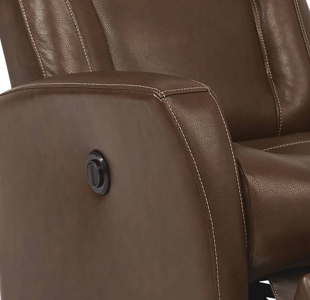 Ruperto Brown Leather Power Recliner - Thumbnail - Image 3