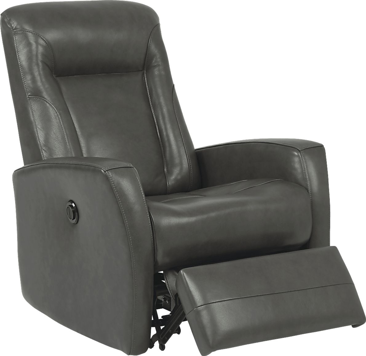 Ruperto Dark Gray Leather Power Recliner Rooms To Go