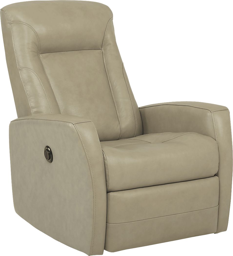 Ruperto Gray Leather Power Recliner Rooms To Go