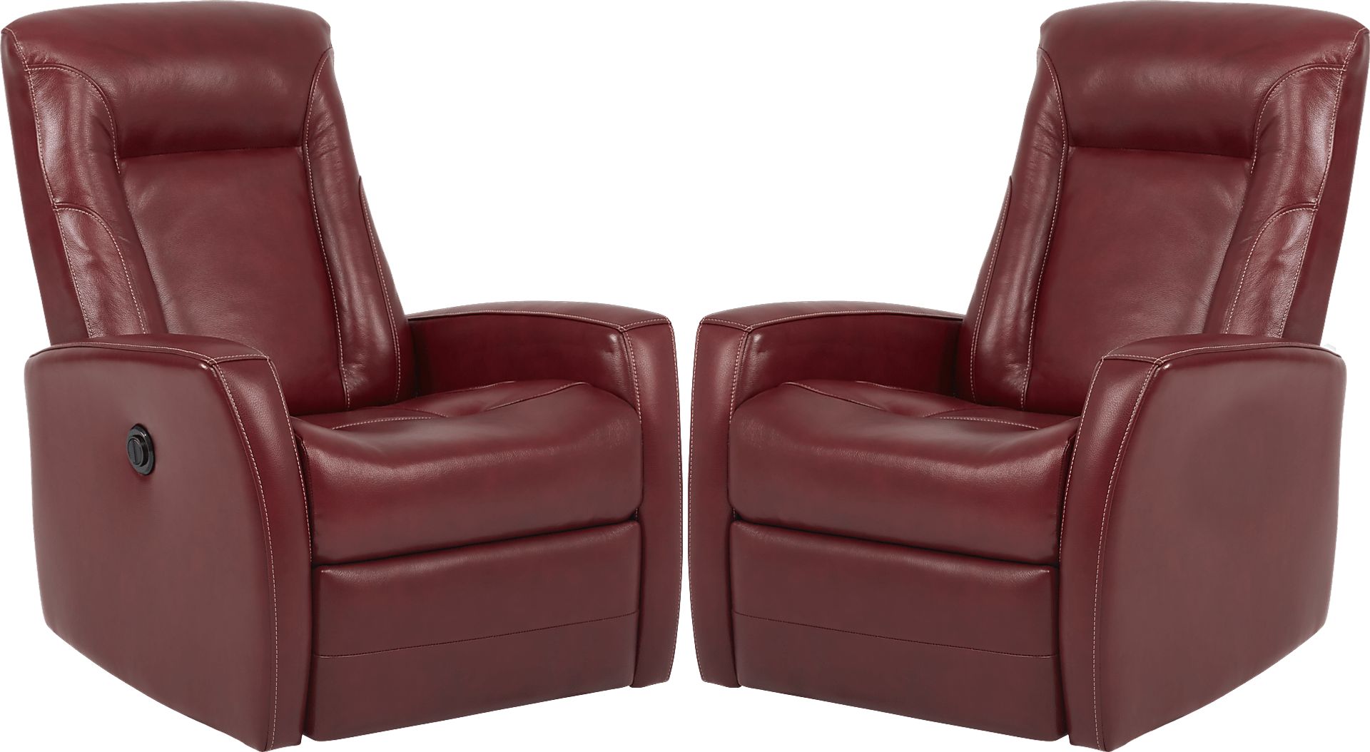 Ruperto Red Leather Power Recliner - Set of 2 - Image 1