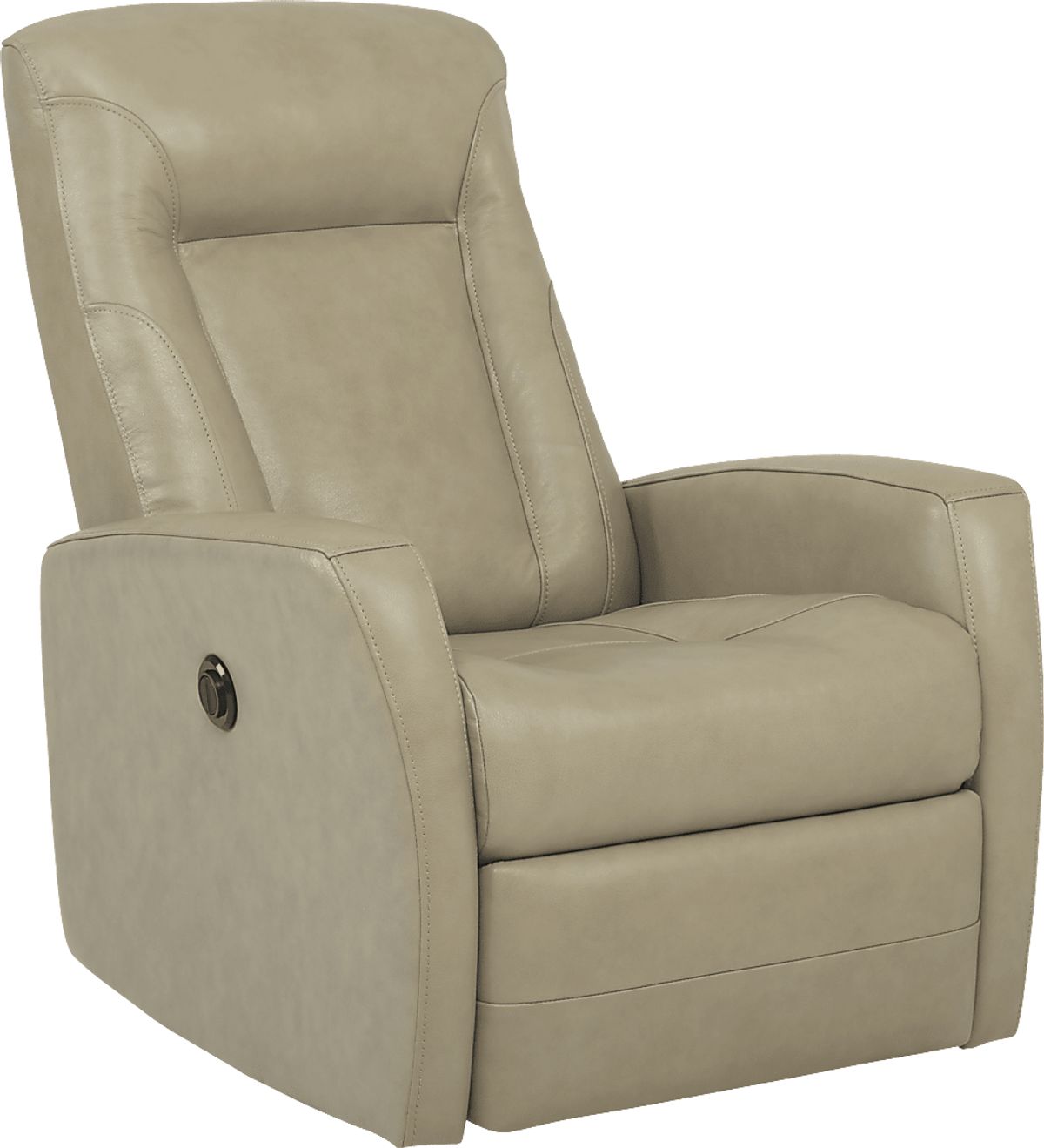 Ruperto Stone Beige Leather Power Recliner Rooms to Go