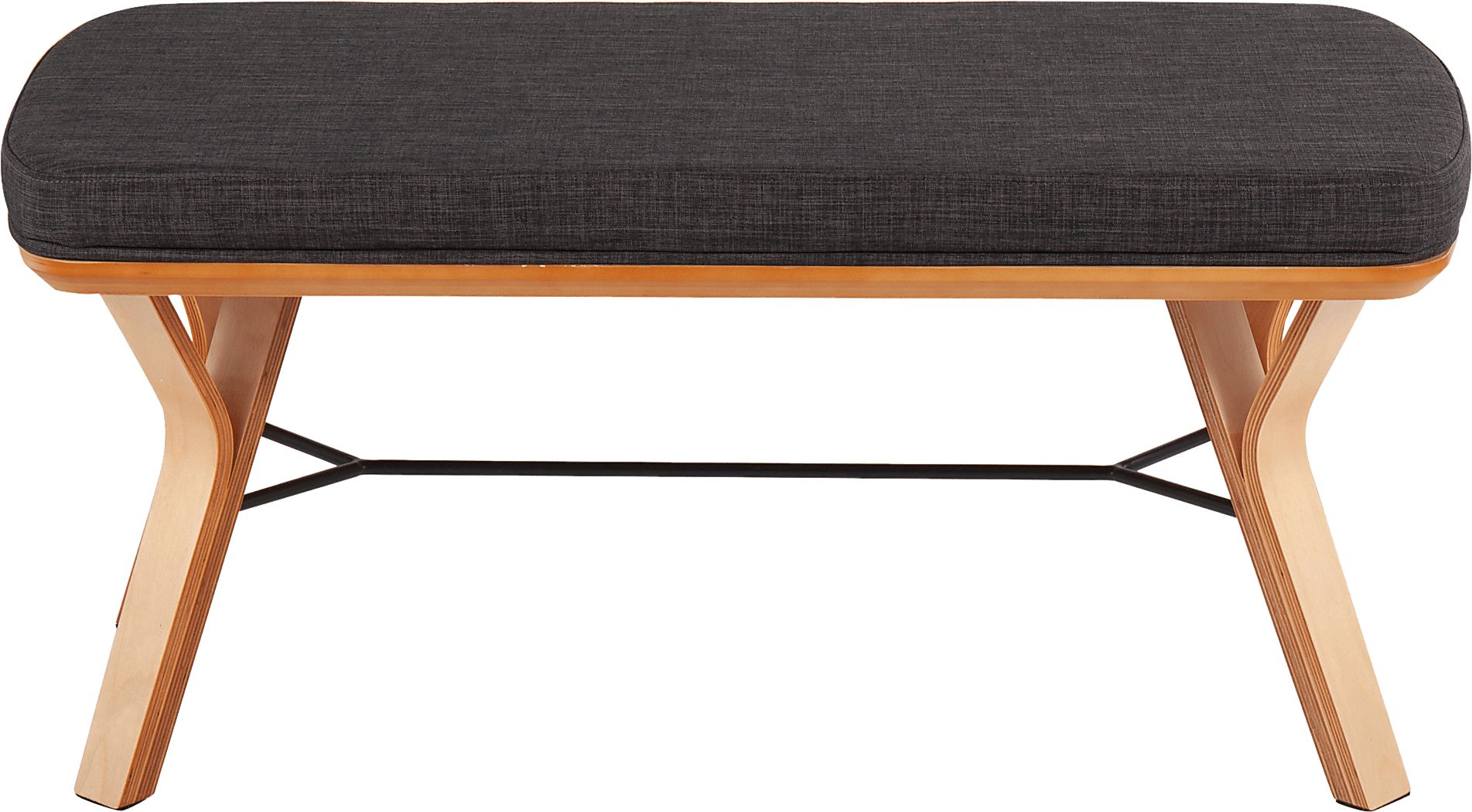 Rushworth I Charcoal Accent Bench - Thumbnail 3