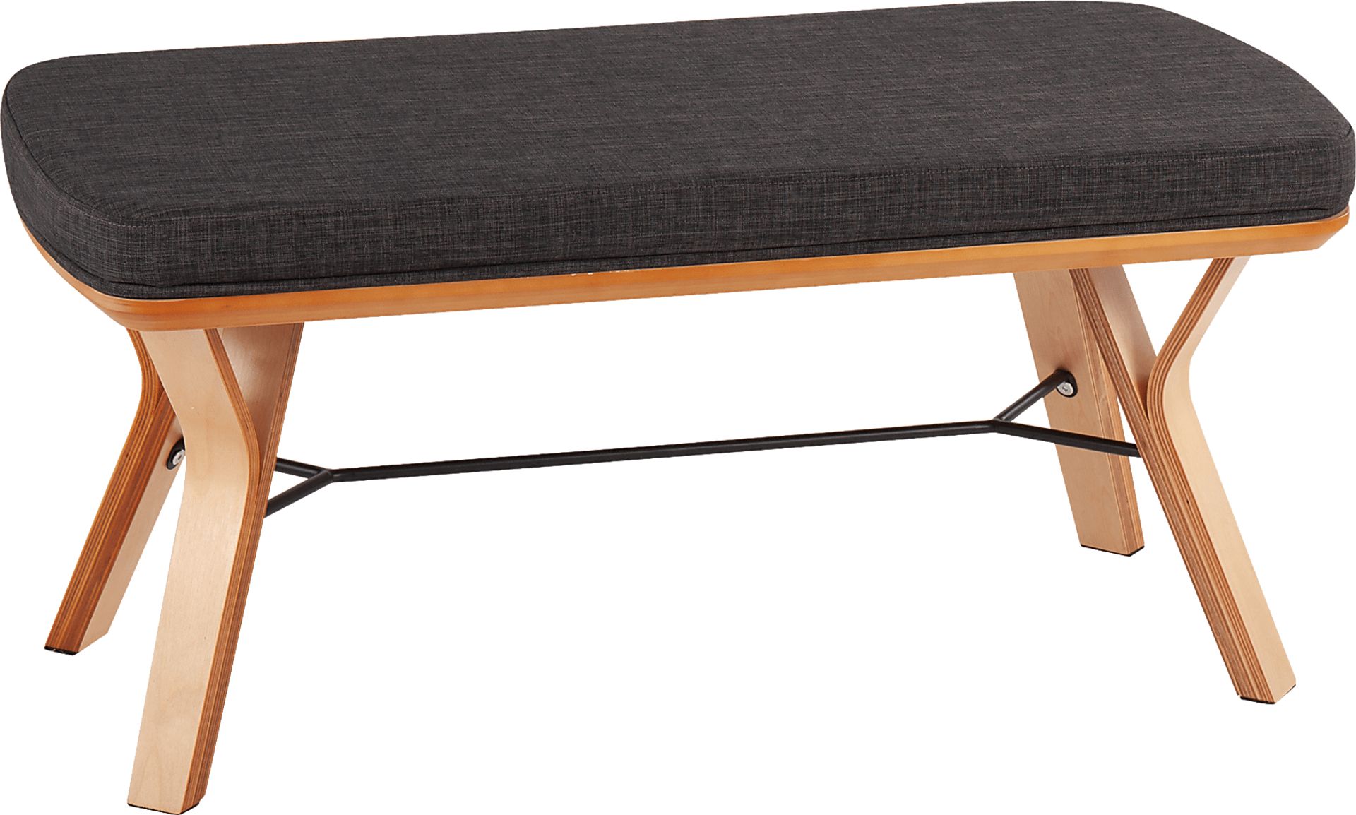 Rushworth I Charcoal Accent Bench - Image 1
