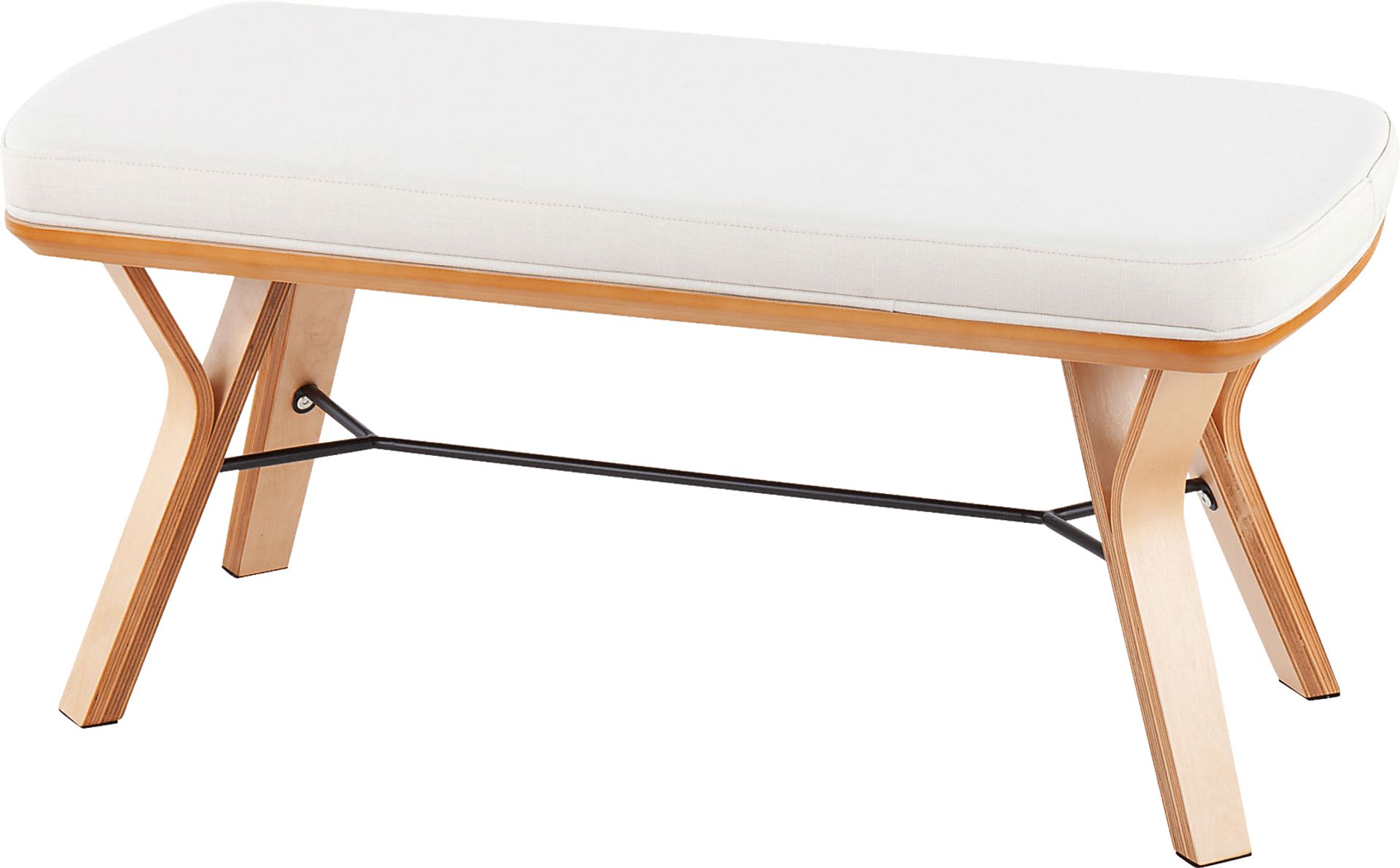 Rushworth I Cream Accent Bench - Image 3