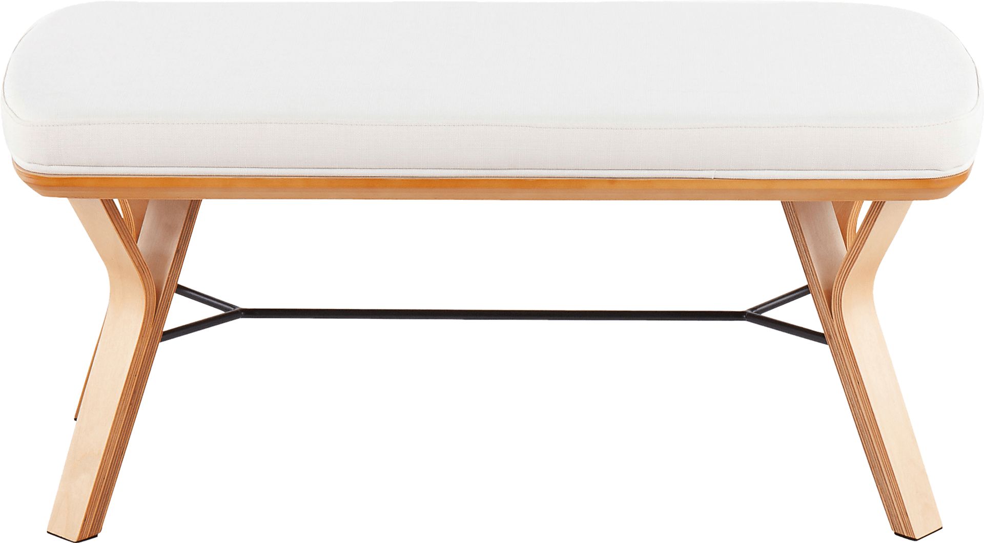 Rushworth I Cream Accent Bench - Image 4