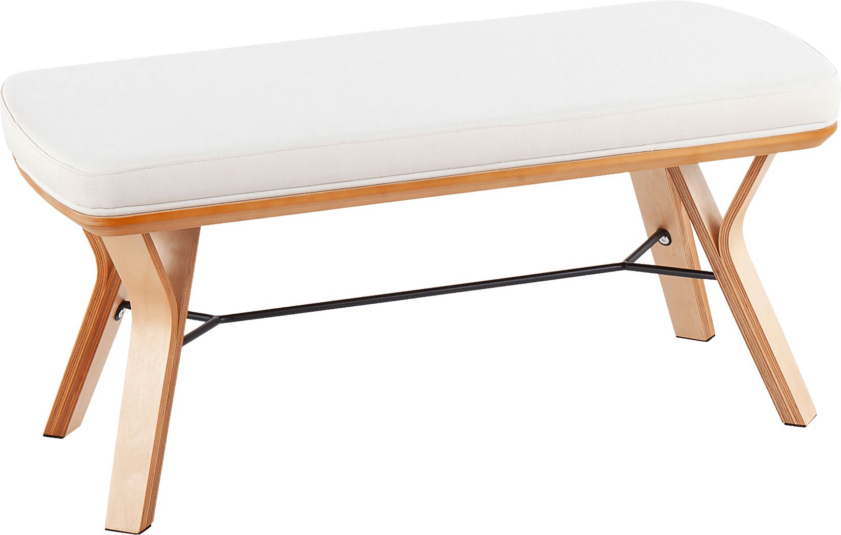 Rushworth I Cream Accent Bench
