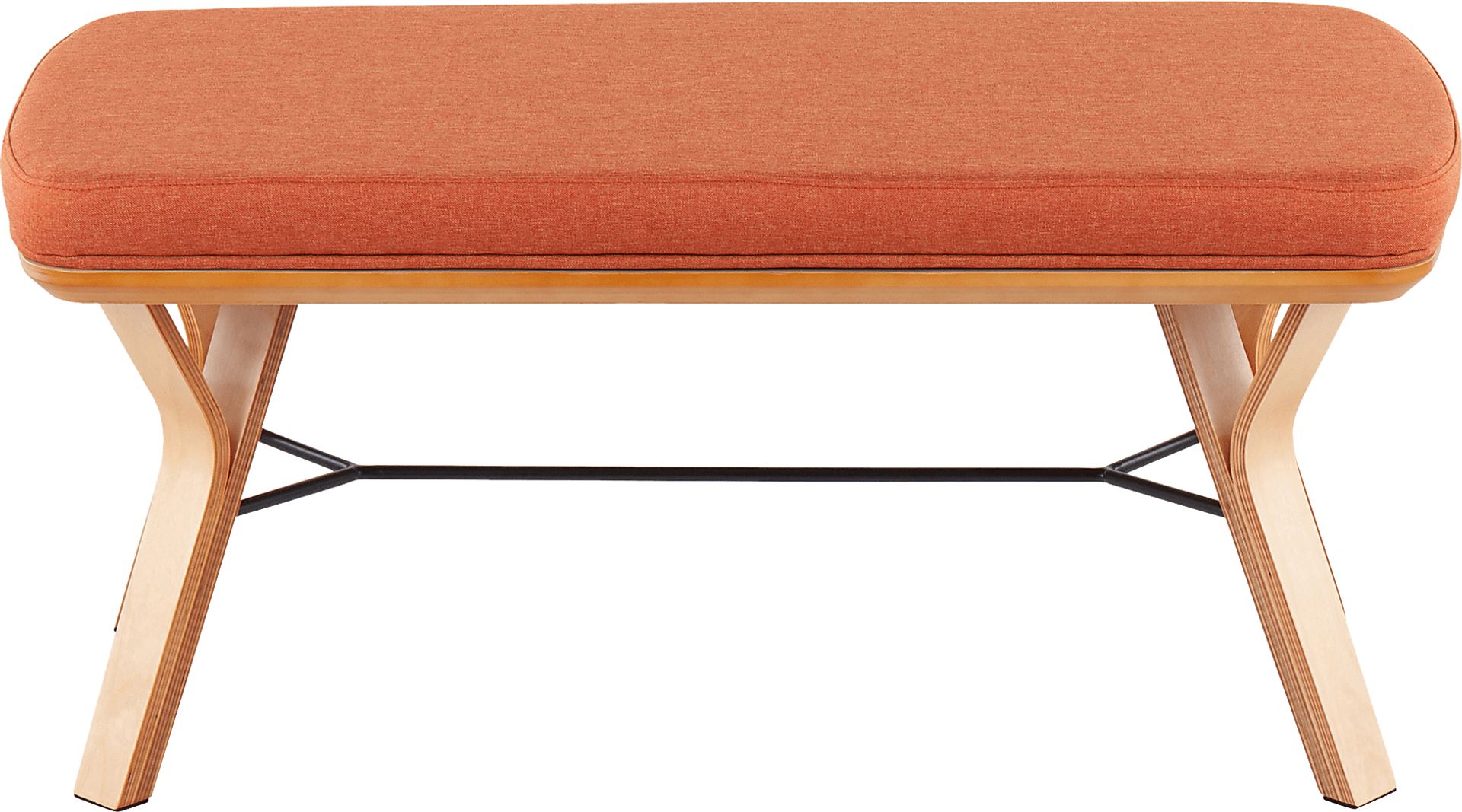 Rushworth I Orange Accent Bench - Image 4