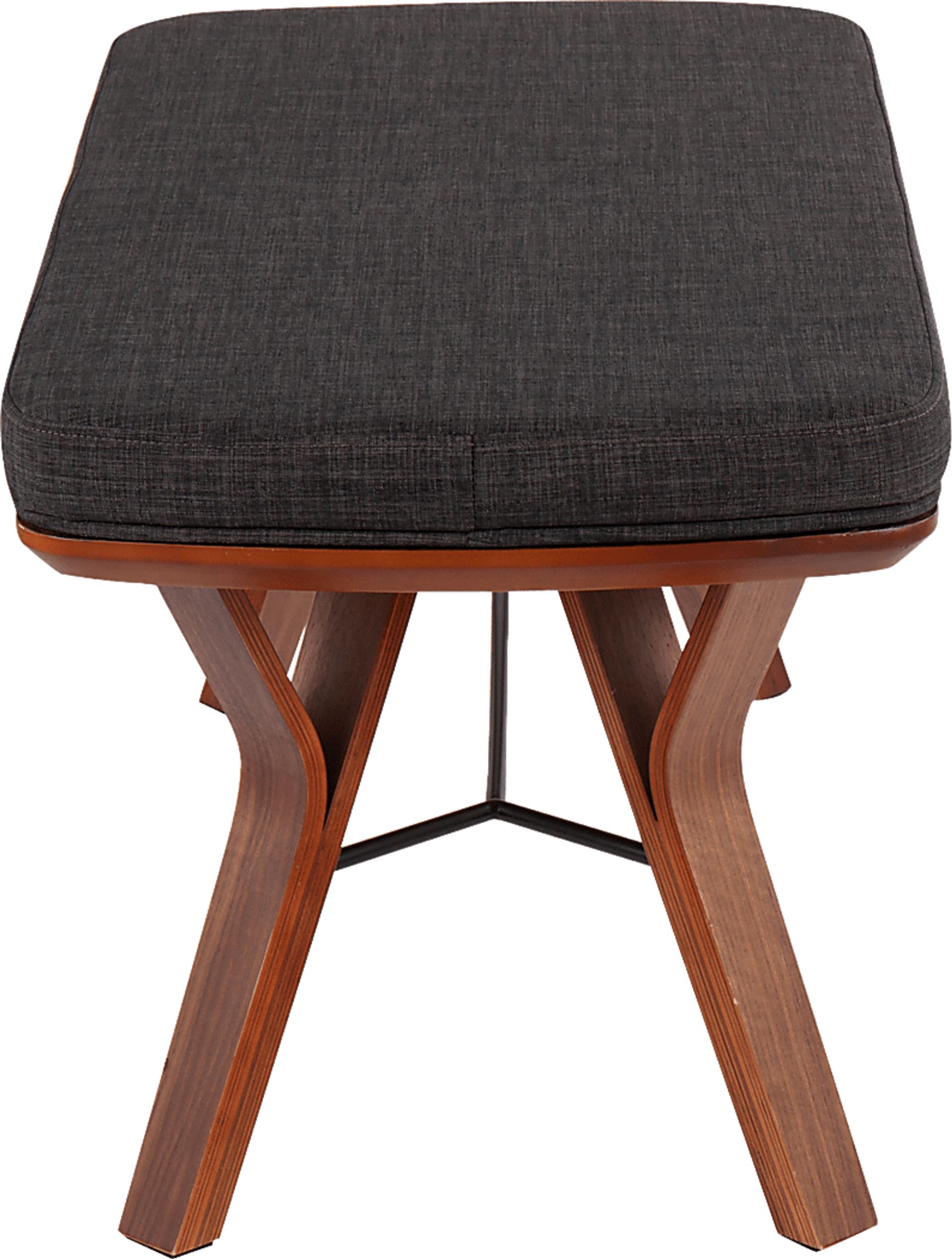 Rushworth II Charcoal Accent Bench - Image 2