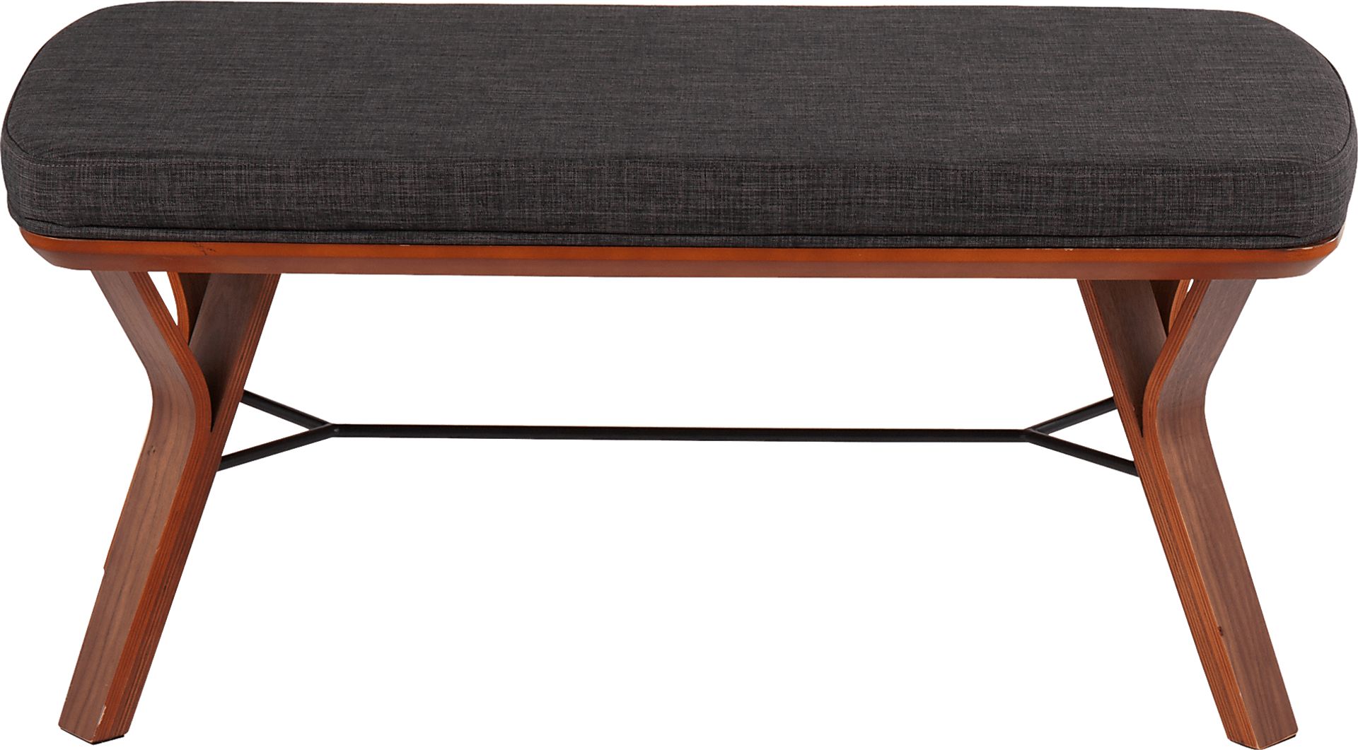 Rushworth II Charcoal Accent Bench - Image 4