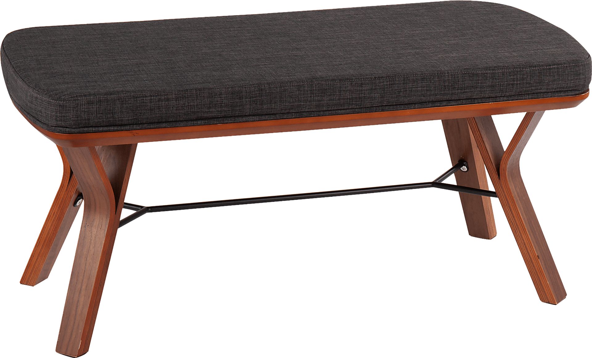 Rushworth II Charcoal Accent Bench - Image 1