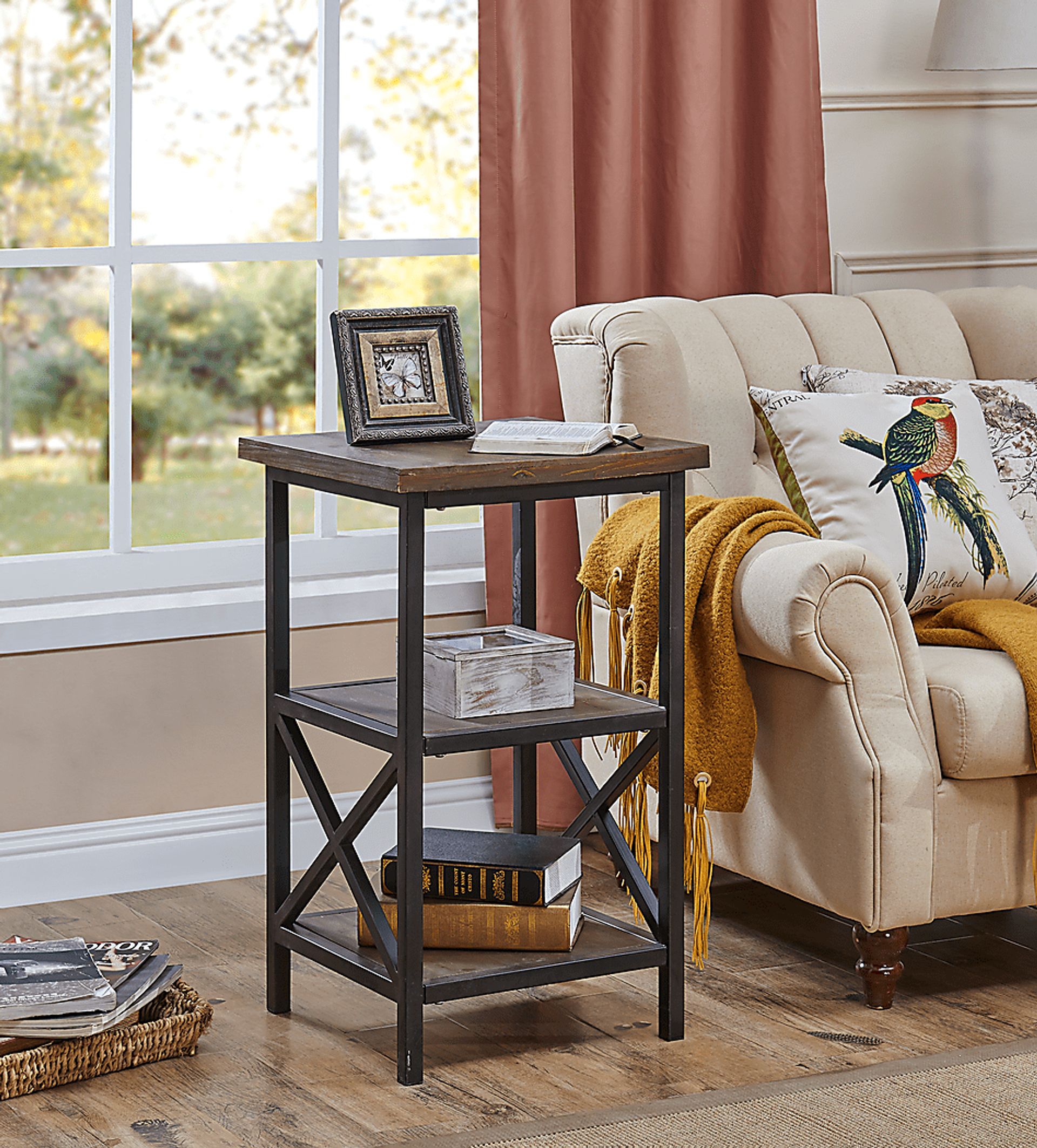 Ruskin Brown Accent Table - Image 2