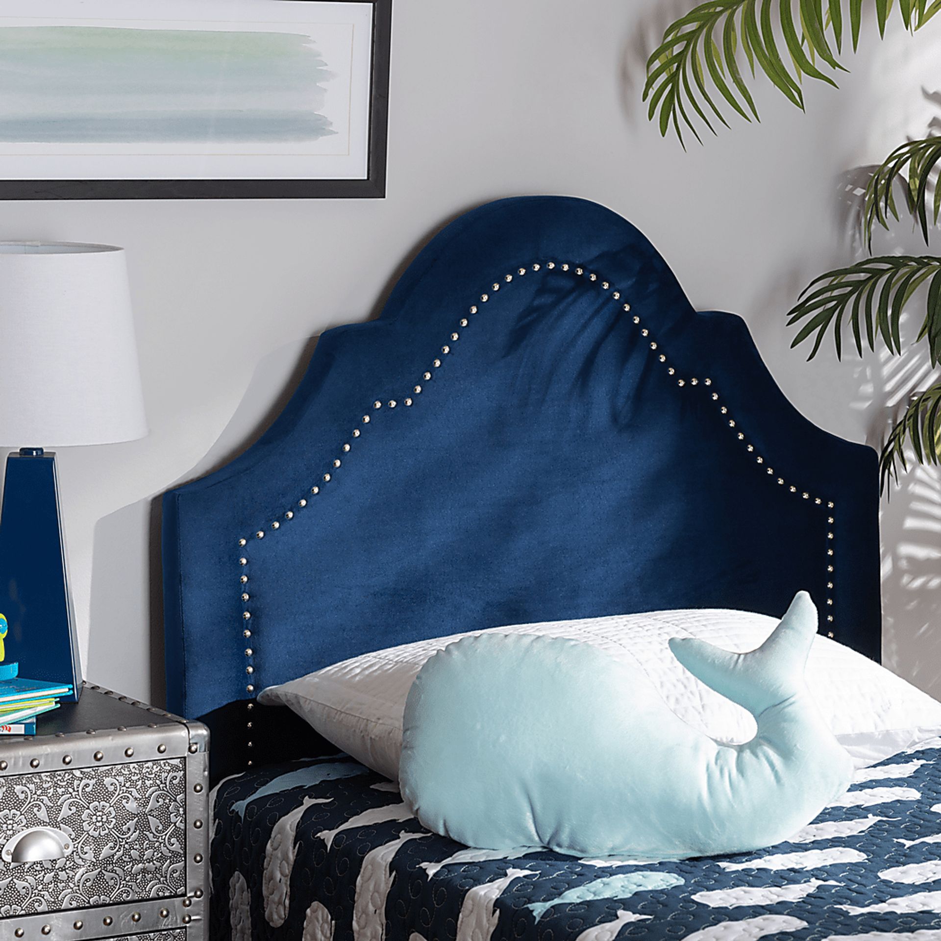 Rusling Navy Twin Headboard - Image 2