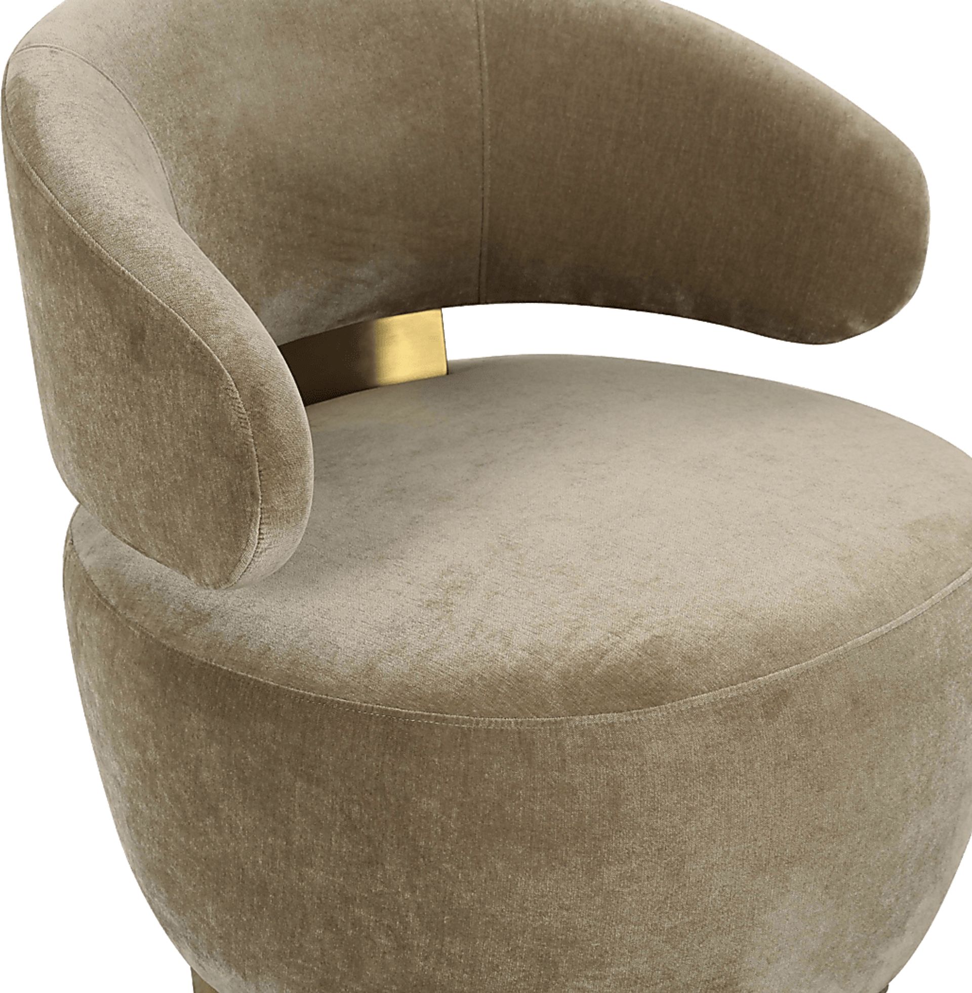 Russe Beige Swivel Chair - Image 4