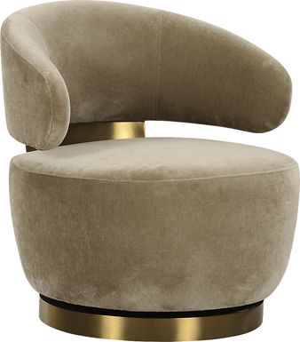 Russe Beige Swivel Chair