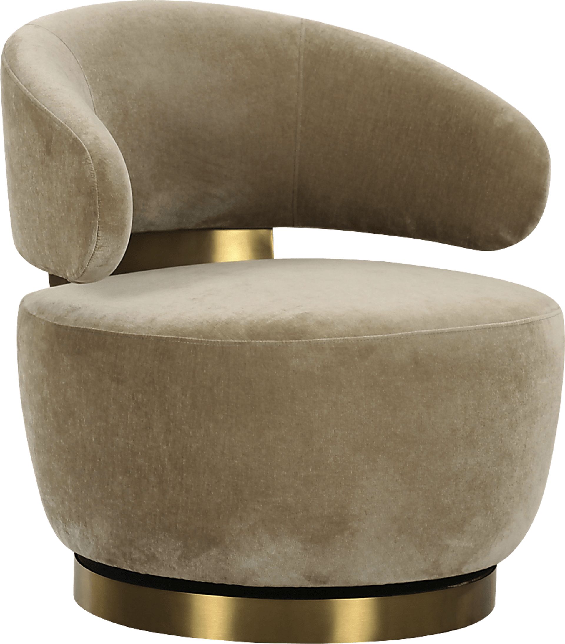 Russe Beige Swivel Chair - Image 1
