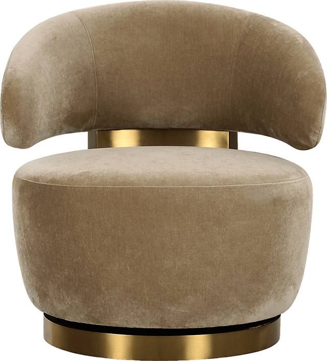 Russe Beige Swivel Chair - Thumbnail - Image 2