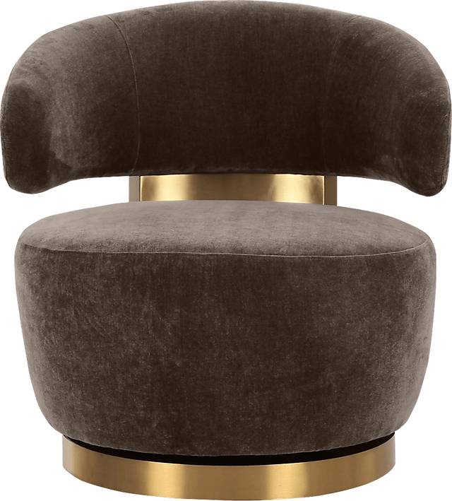 Russe Brown Swivel Chair - Thumbnail - Image 2