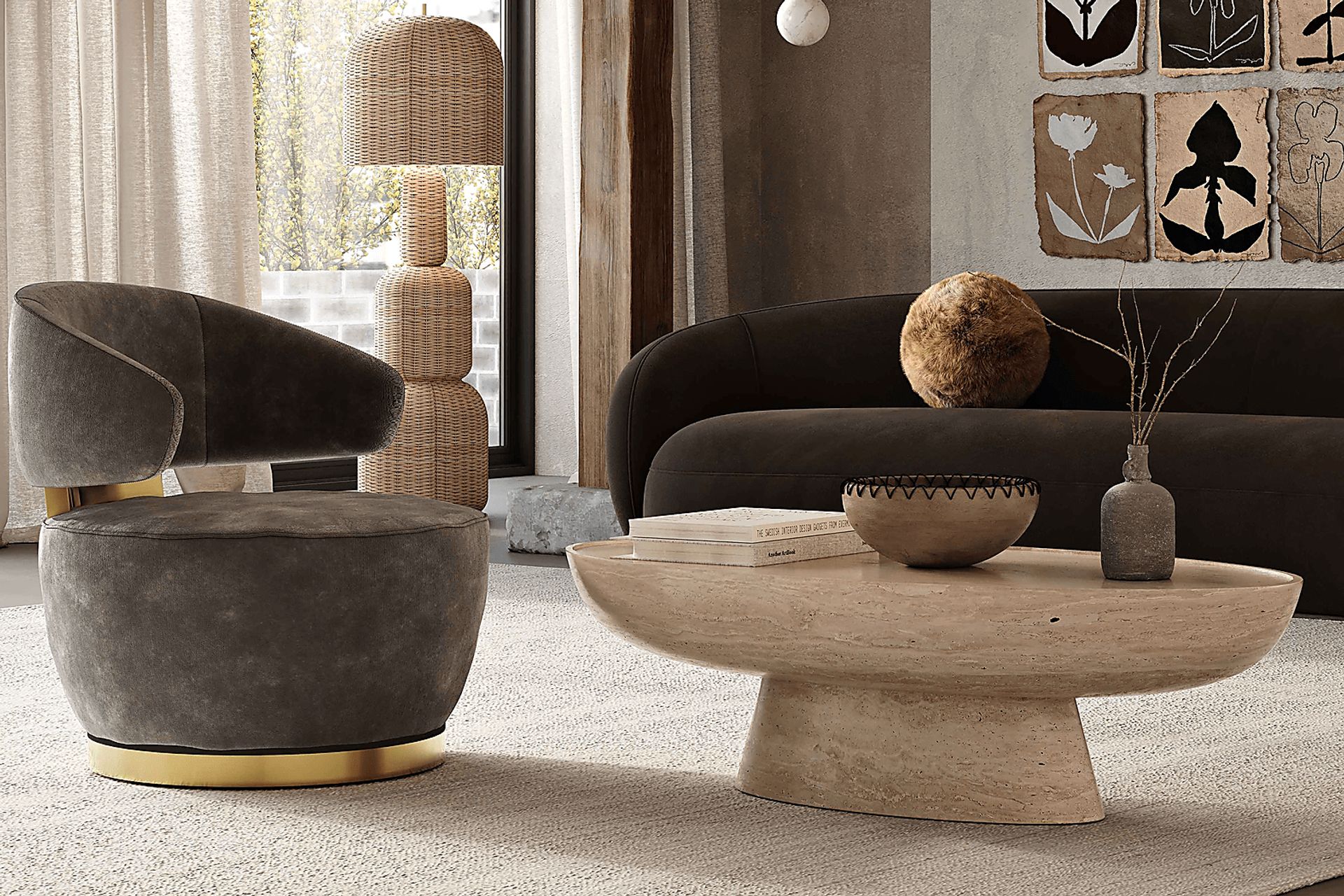 Russe Brown Swivel Chair - Image 3