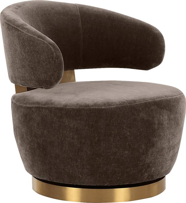 Russe Brown Swivel Chair - Thumbnail - Image 1