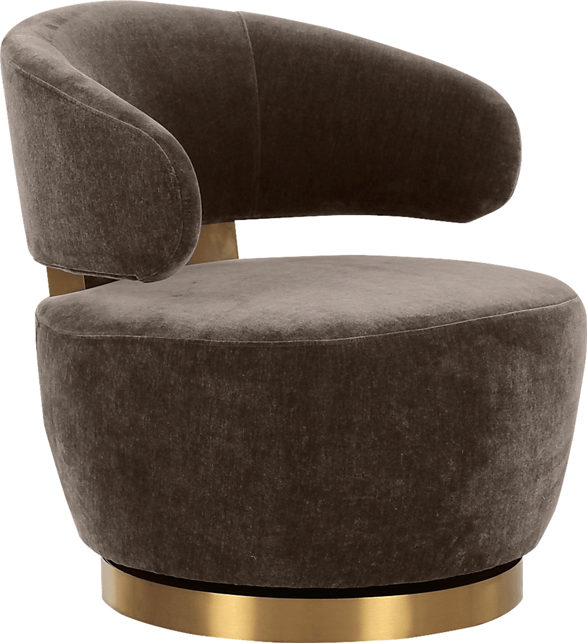 Russe Brown Swivel Chair - Image 1