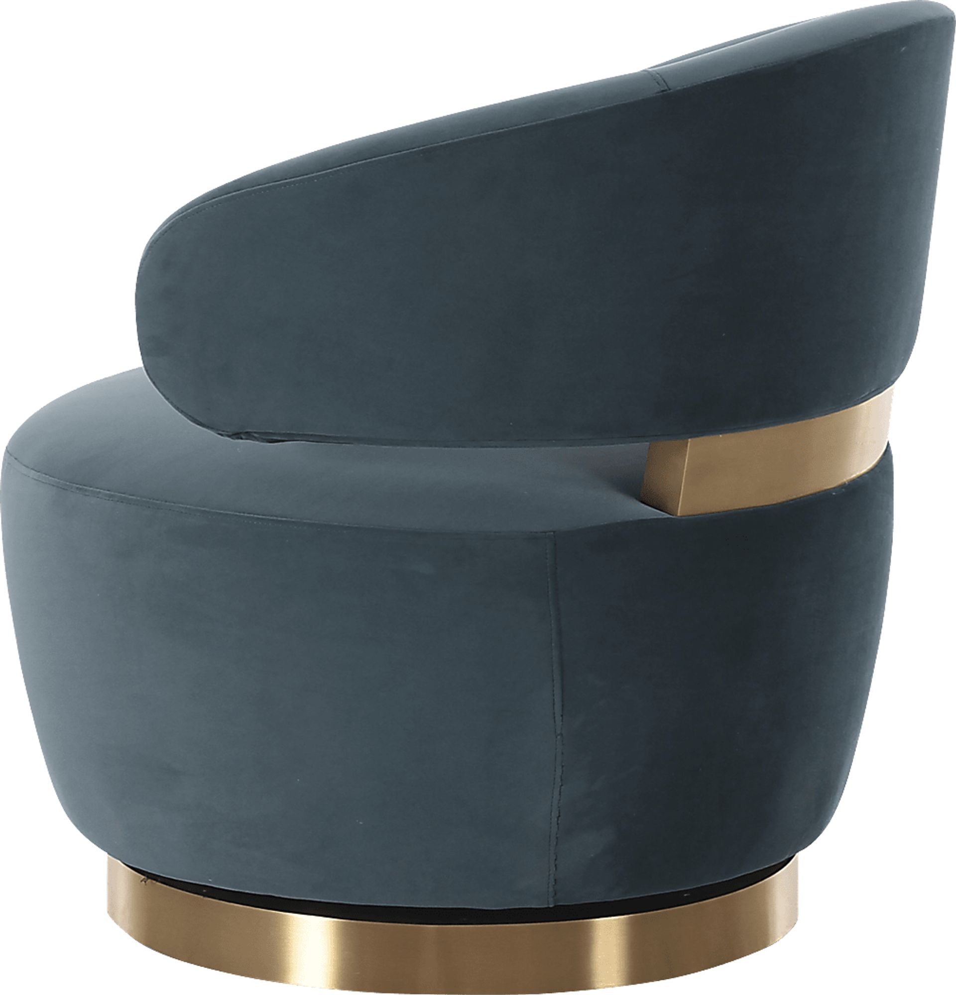 Russe Teal Swivel Chair - Image 3