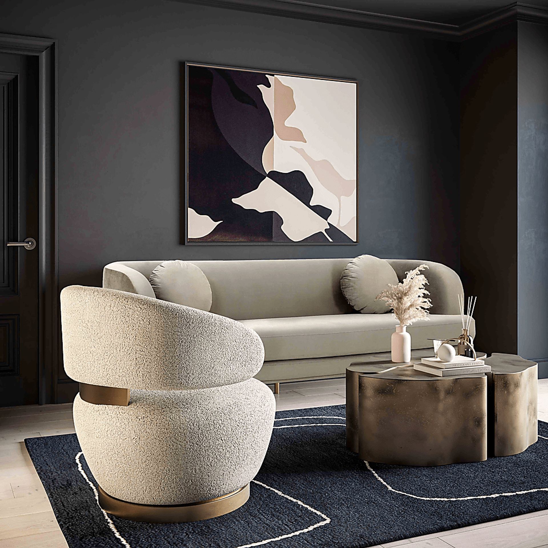 Russe White Swivel Chair - Image 4