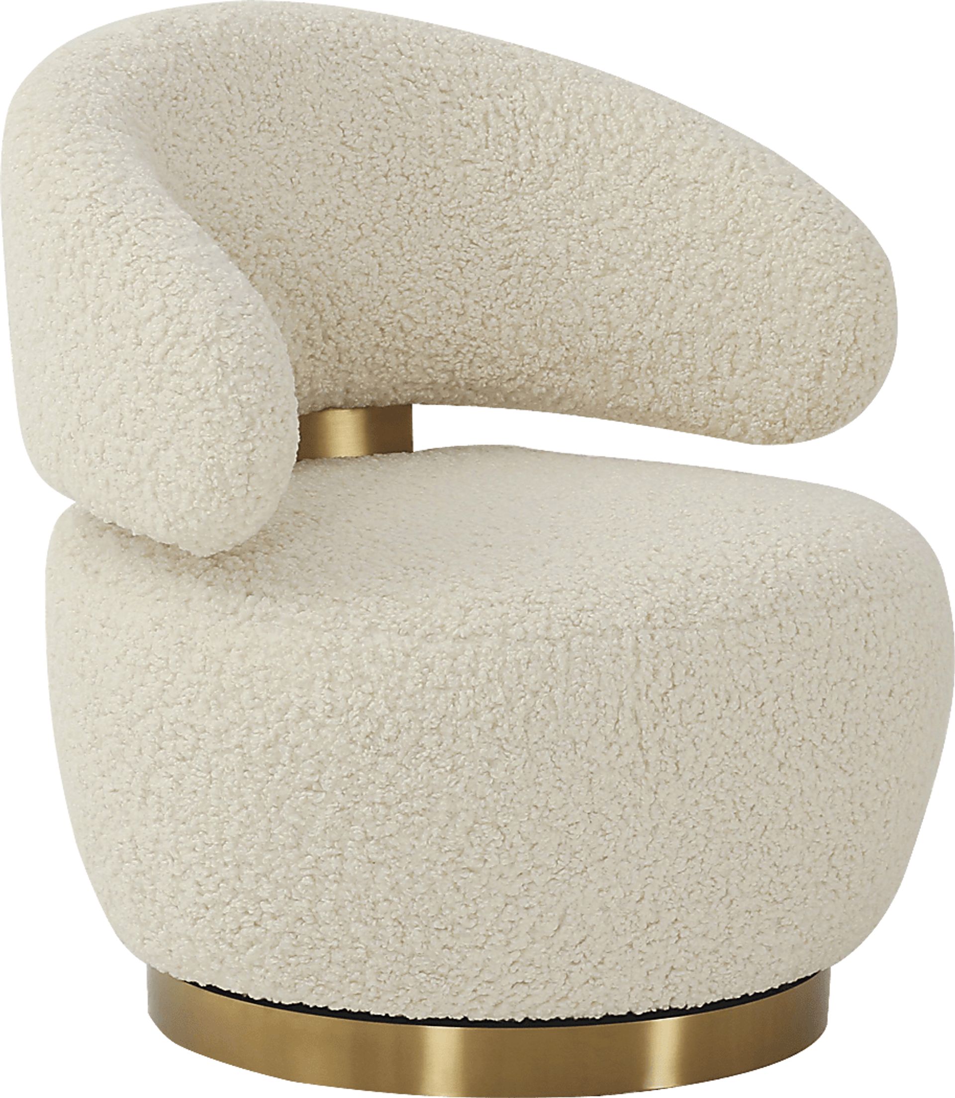 Russe White Swivel Chair - Image 1