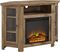 Russell Barnwood 48 in. Corner Console with Electric Fireplace