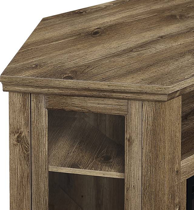 Russell Barnwood 48 in. Corner Console with Electric Fireplace - Thumbnail - Image 3