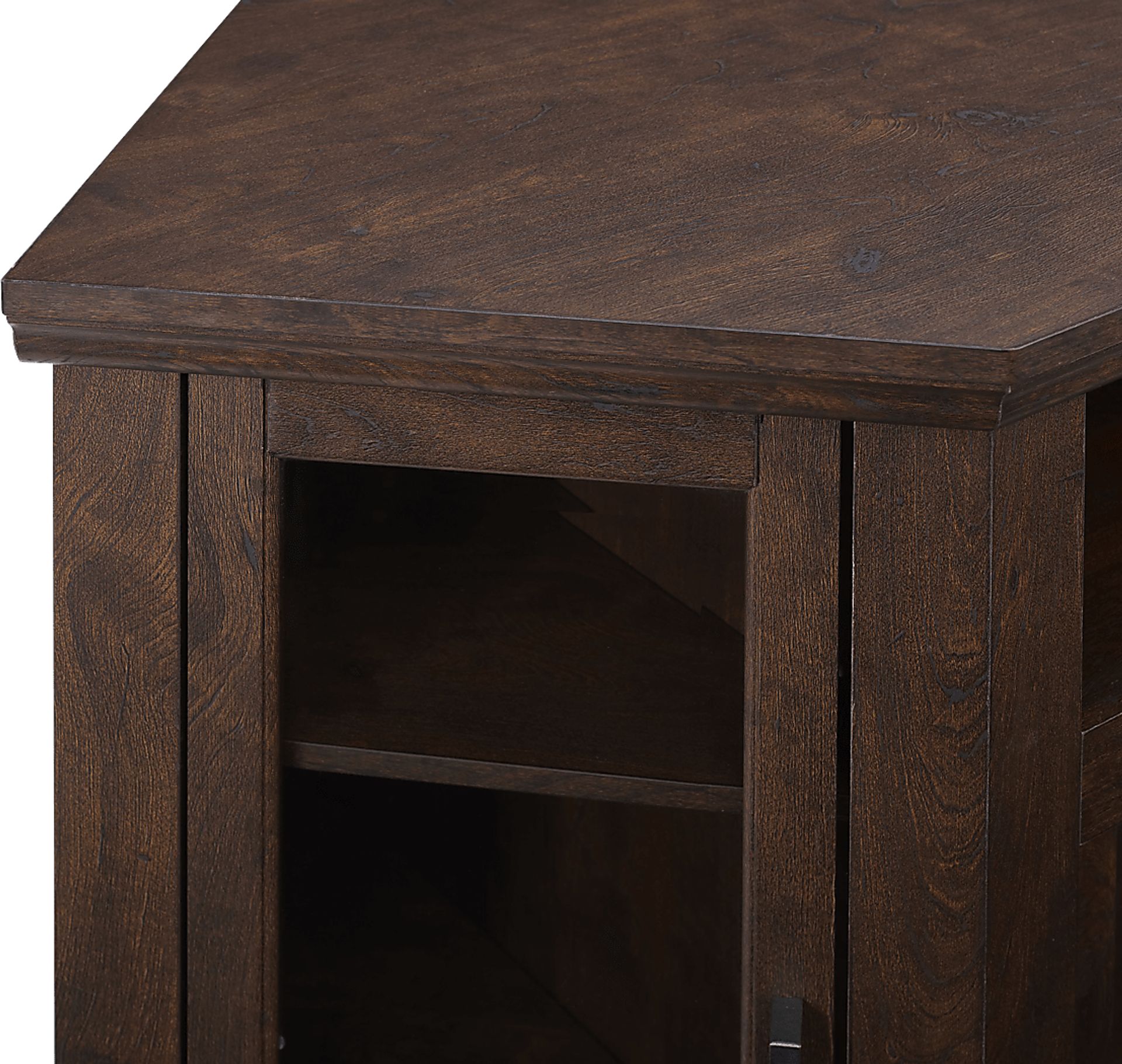 Russell Brown 48 in. Corner Console with Electric Fireplace - Image 3