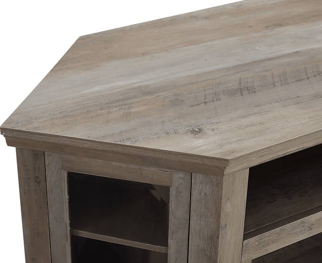 Russell Gray 48 in. Corner Console with Electric Fireplace - Thumbnail - Image 2