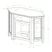 Russell  White 48 in. Corner Console with Electric Fireplace