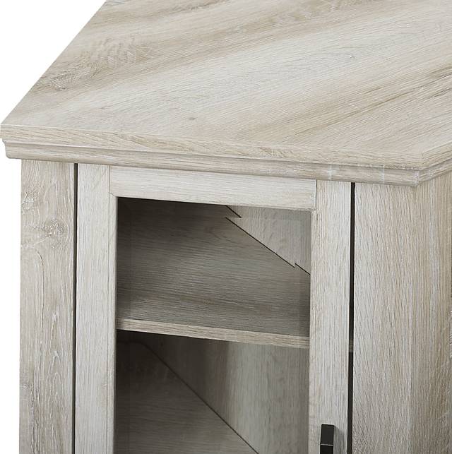 Russell White 48 in. Corner Console with Electric Fireplace - Thumbnail - Image 4