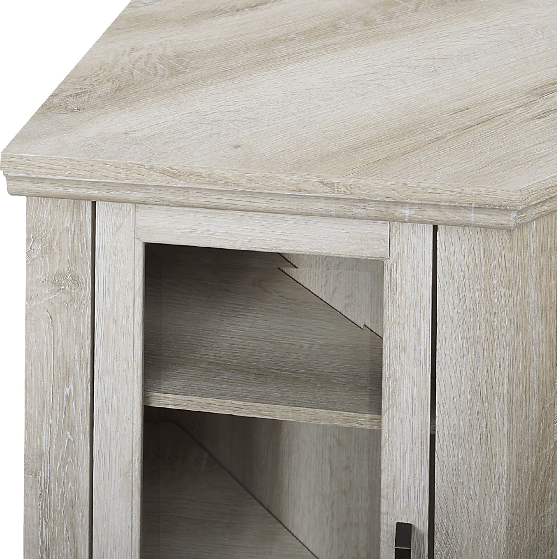 Russell White 48 in. Corner Console with Electric Fireplace - Image 4