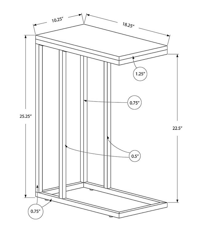 Russleo Brown Accent Table - Thumbnail - Image 4