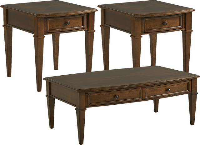 Russo Lane Brown 3 Pc Occasional Table Set - Thumbnail - Image 1