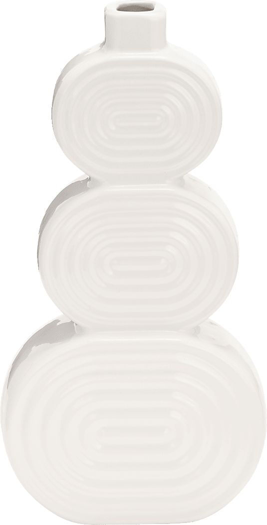 Rustburg White 12 in. Vase