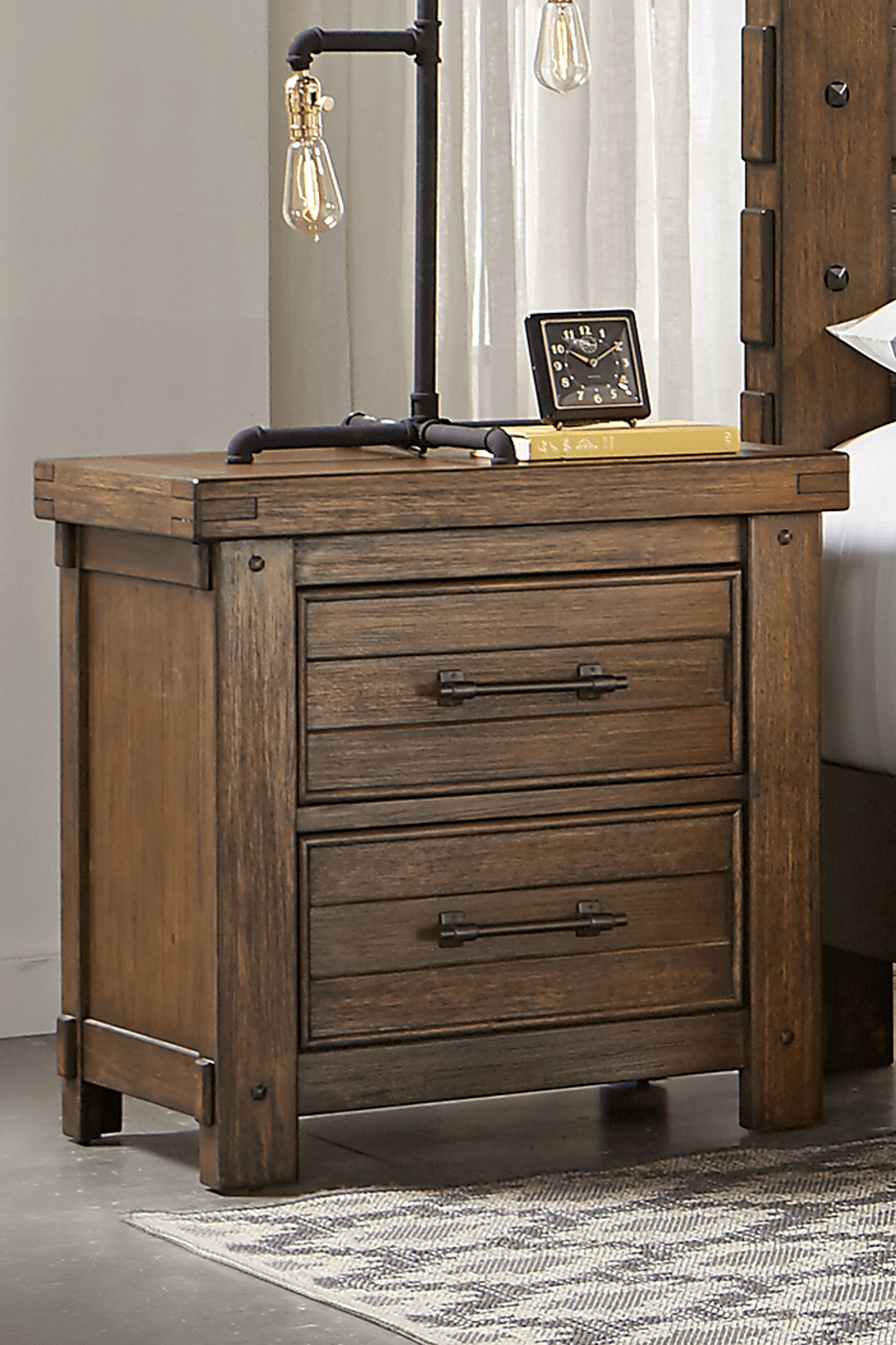 Rustic Haven Tobacco Nightstand - Image 2