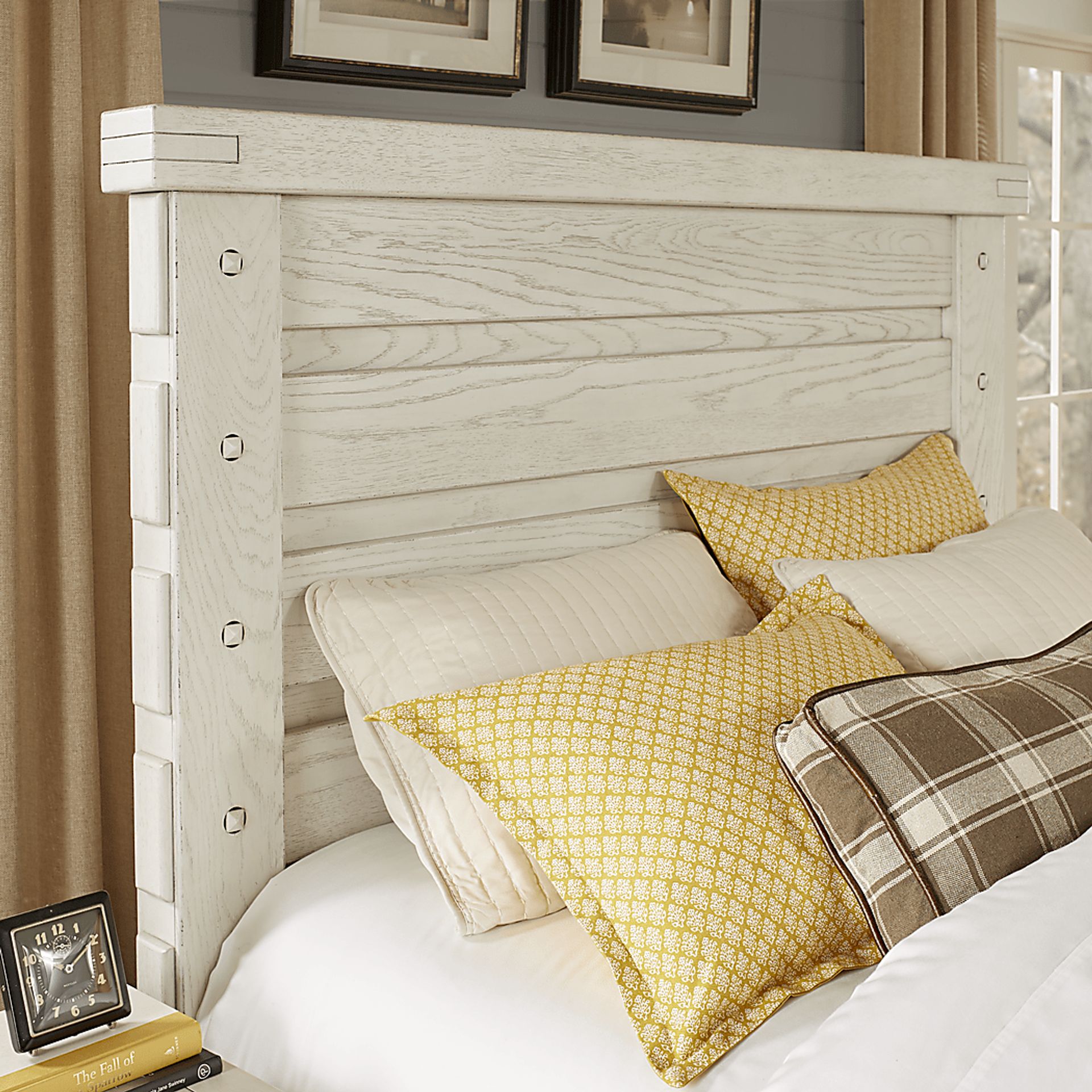 Rustic Haven White 3 Pc Queen Panel Bed - Image 3