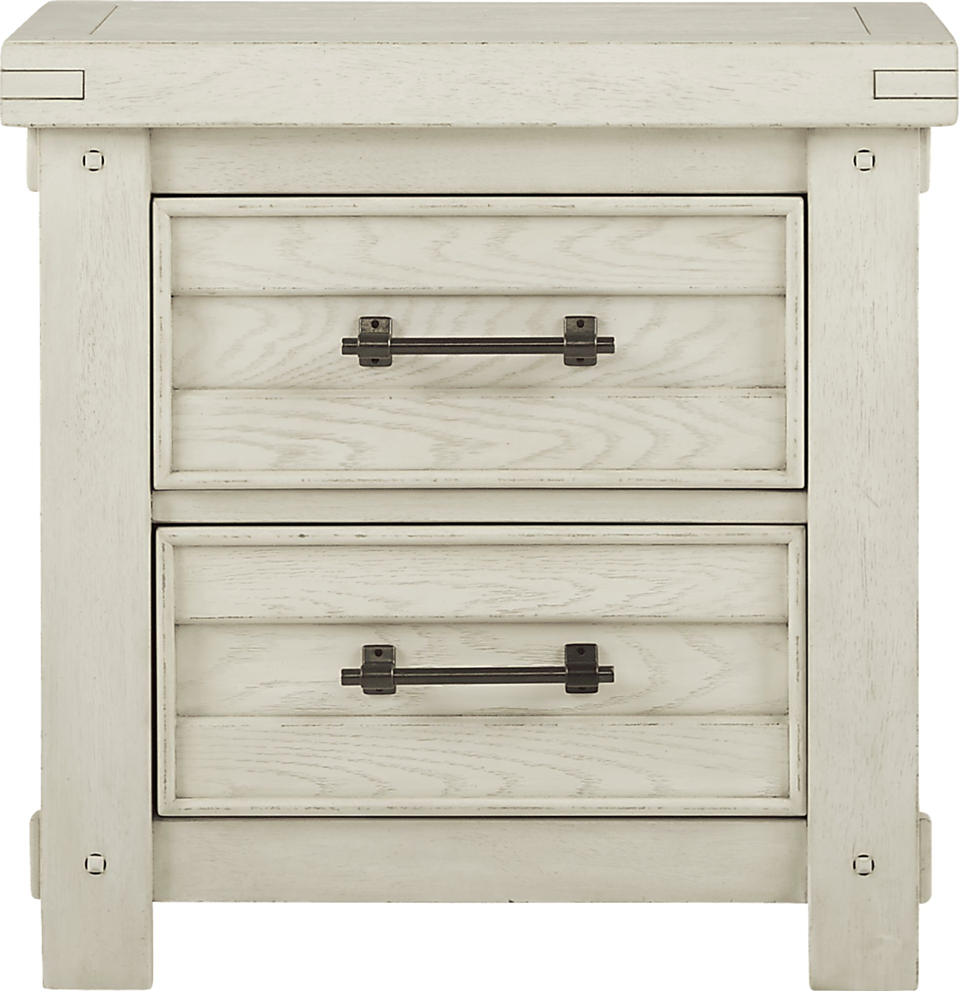Rustic Haven White Nightstand - Image 1