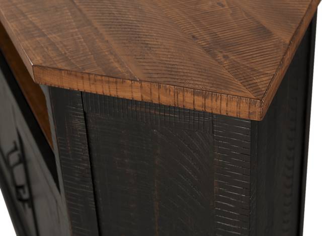 Rustic Path Black 49.5 in. Corner Console - Thumbnail - Image 4