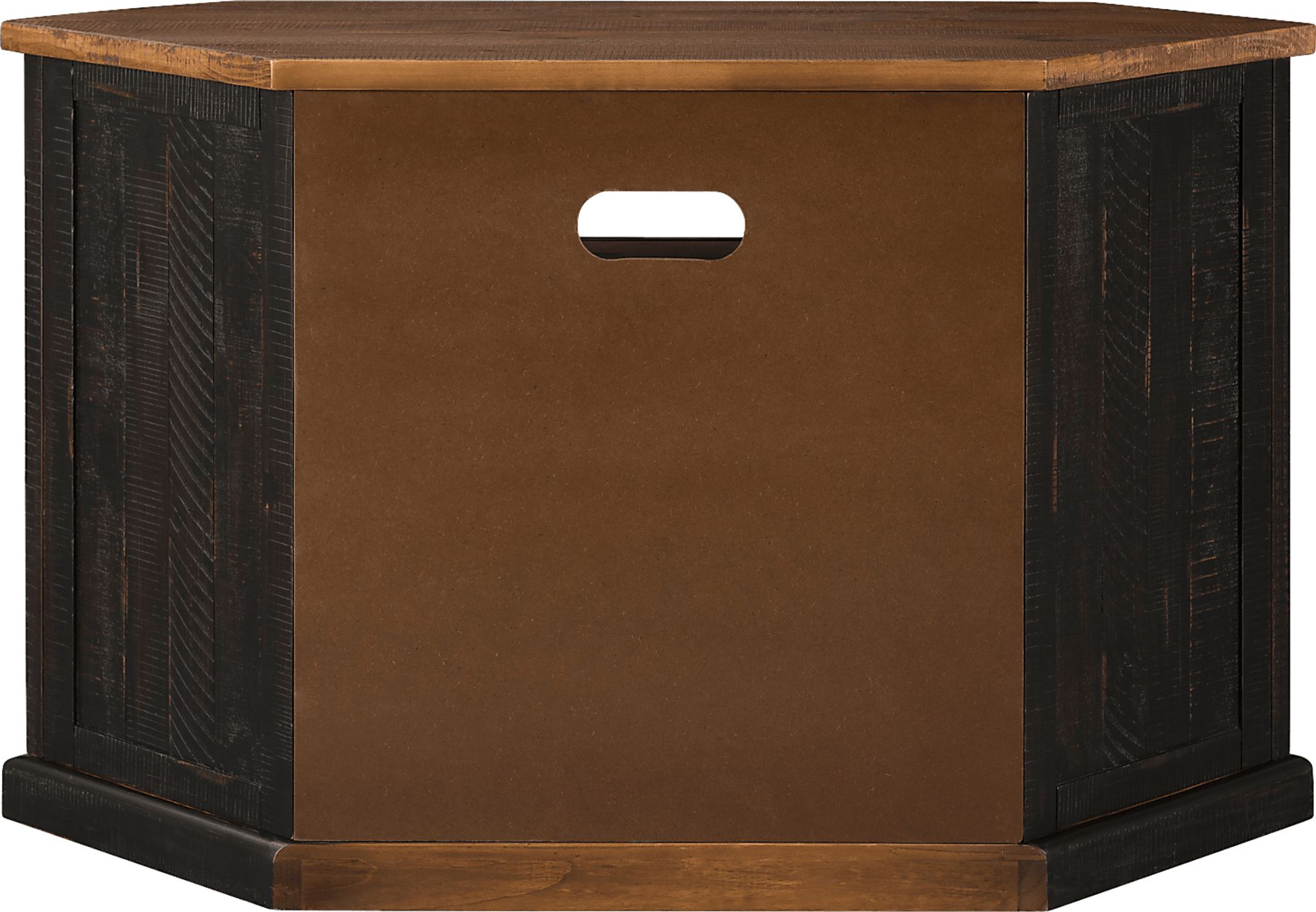 Rustic Path Black 49.5 in. Corner Console - Image 6