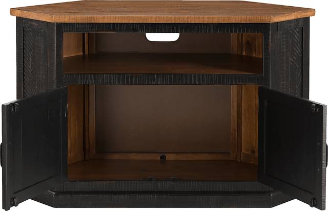 Rustic Path Black 49.5 in. Corner Console - Thumbnail - Image 8