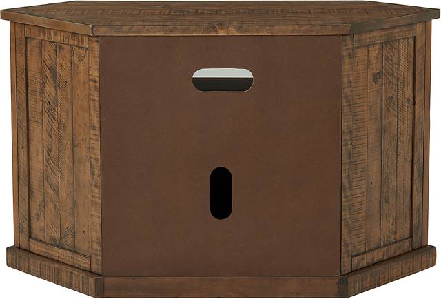 Rustic Path Brown 49.5in Corner Console - Thumbnail - Image 2