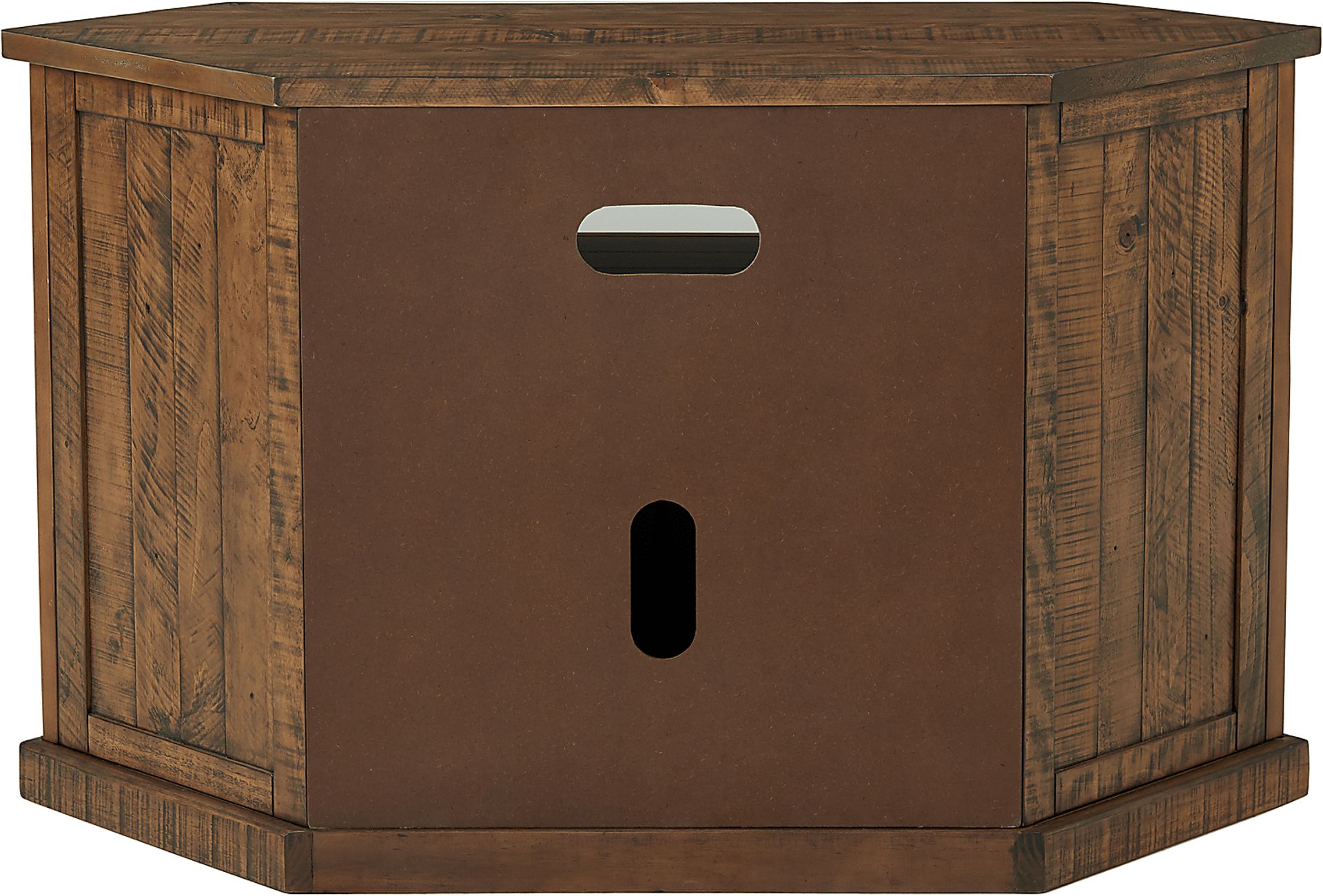 Rustic Path Brown 49.5in Corner Console - Image 2