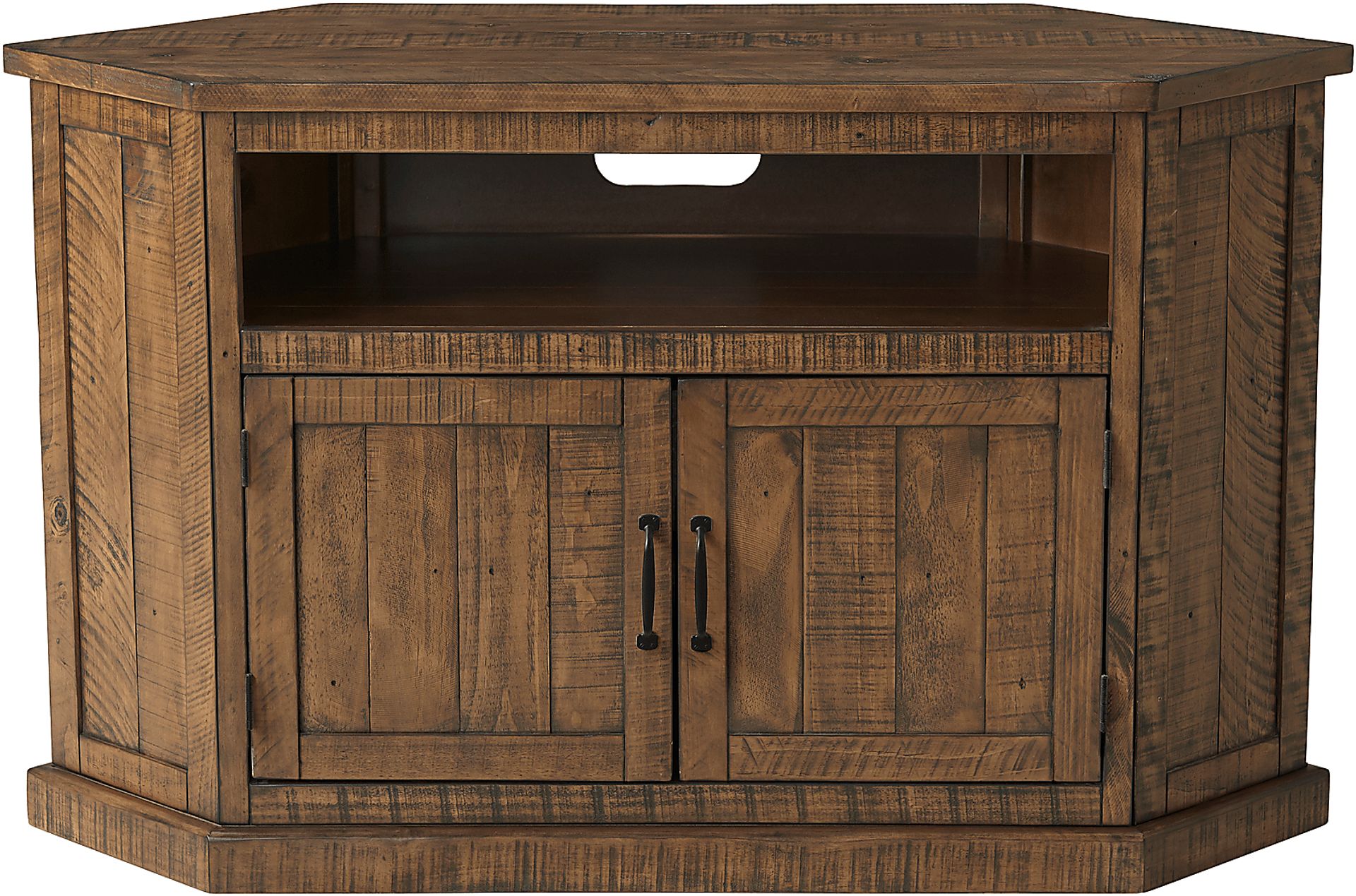 Rustic Path Brown 49.5in Corner Console - Image 4