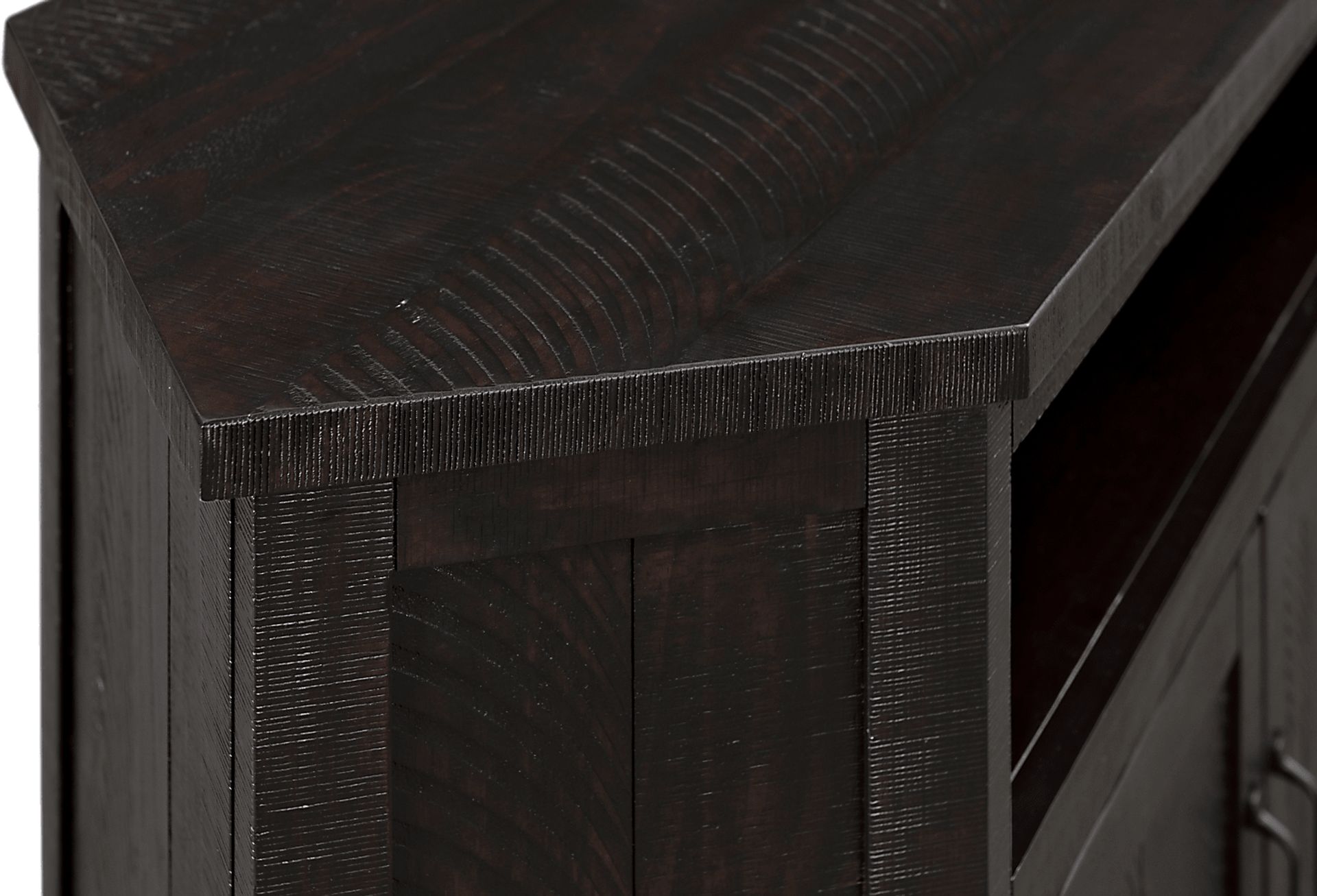 Rustic Path Espresso 49.5 in. Corner Console - Image 5
