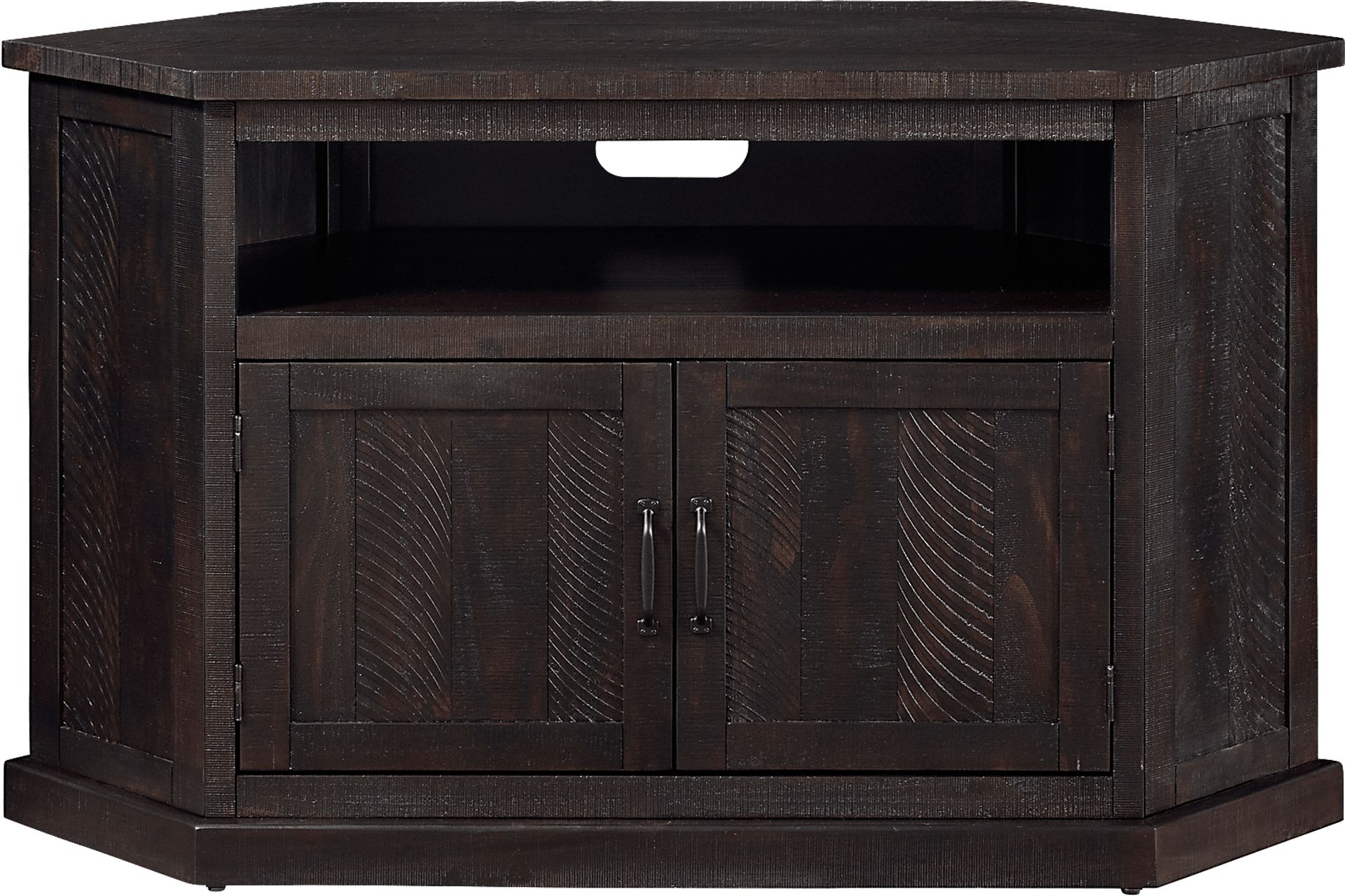 Rustic Path Espresso 49.5 in. Corner Console - Image 8